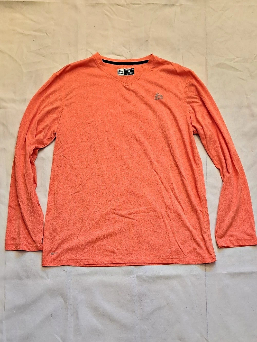 RBX Long Sleeve Athletic Shirt in Orange Large